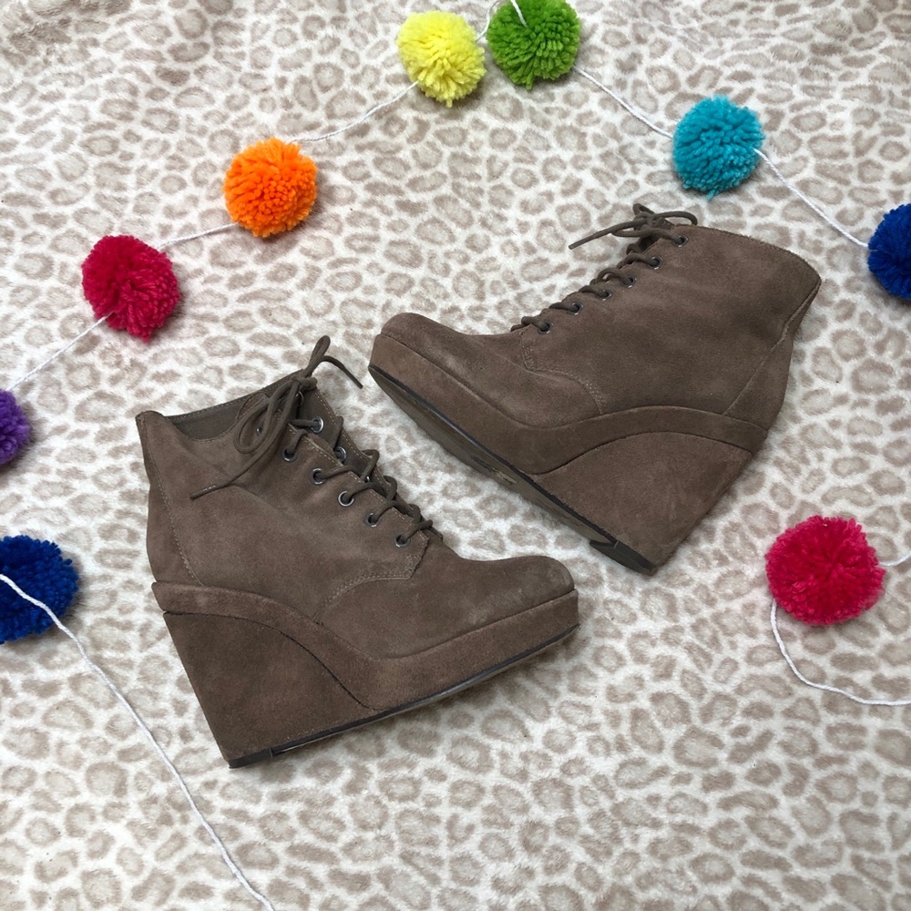 Topshop suede wedge bootie
